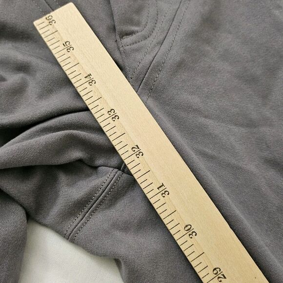 Alo High Waist Risk Taker Trouser Pants Womens Medium Fog Wide Leg Flare Cut-out - Picture 10 of 10